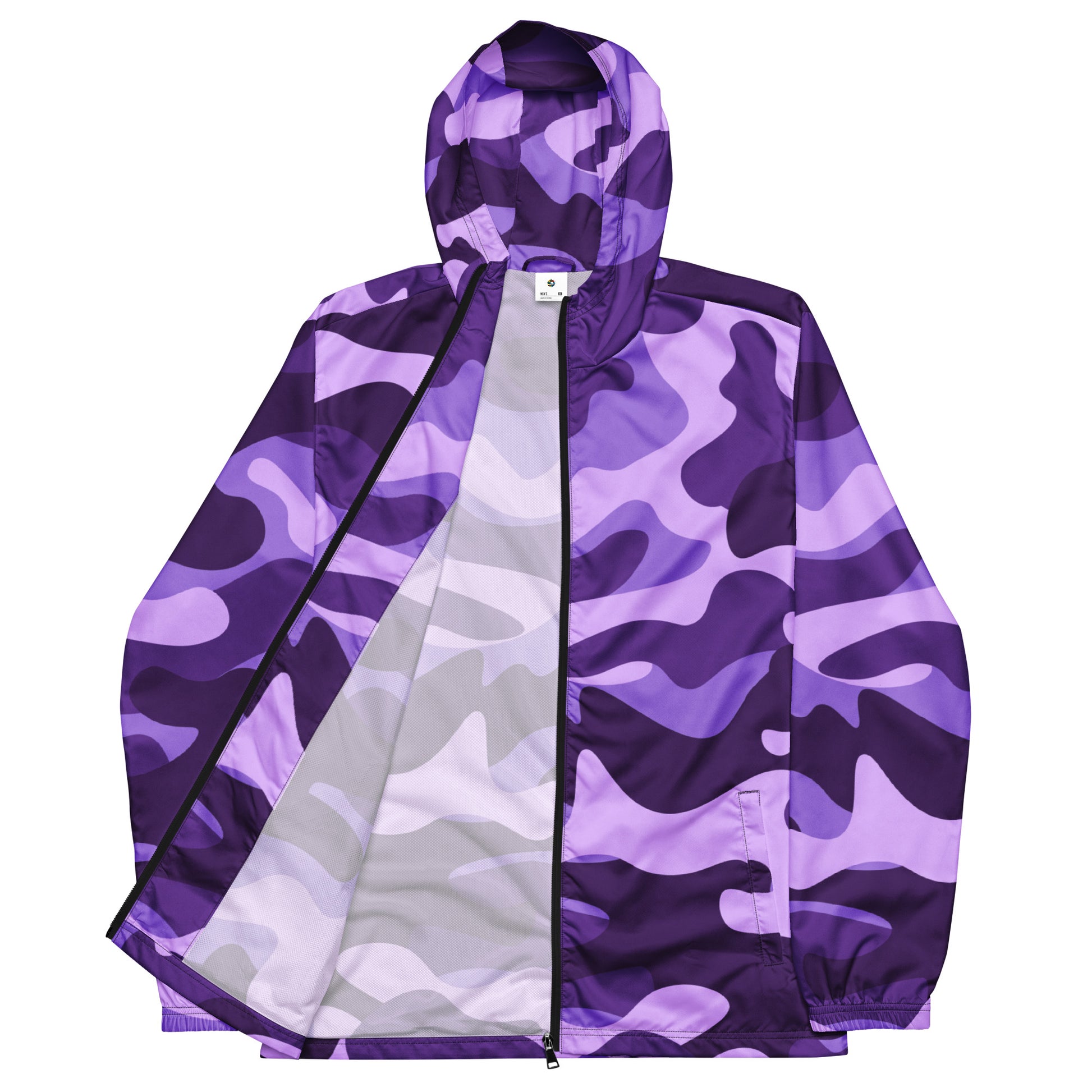 Camo Windbreaker For Men | Purple, Blue & Mauve