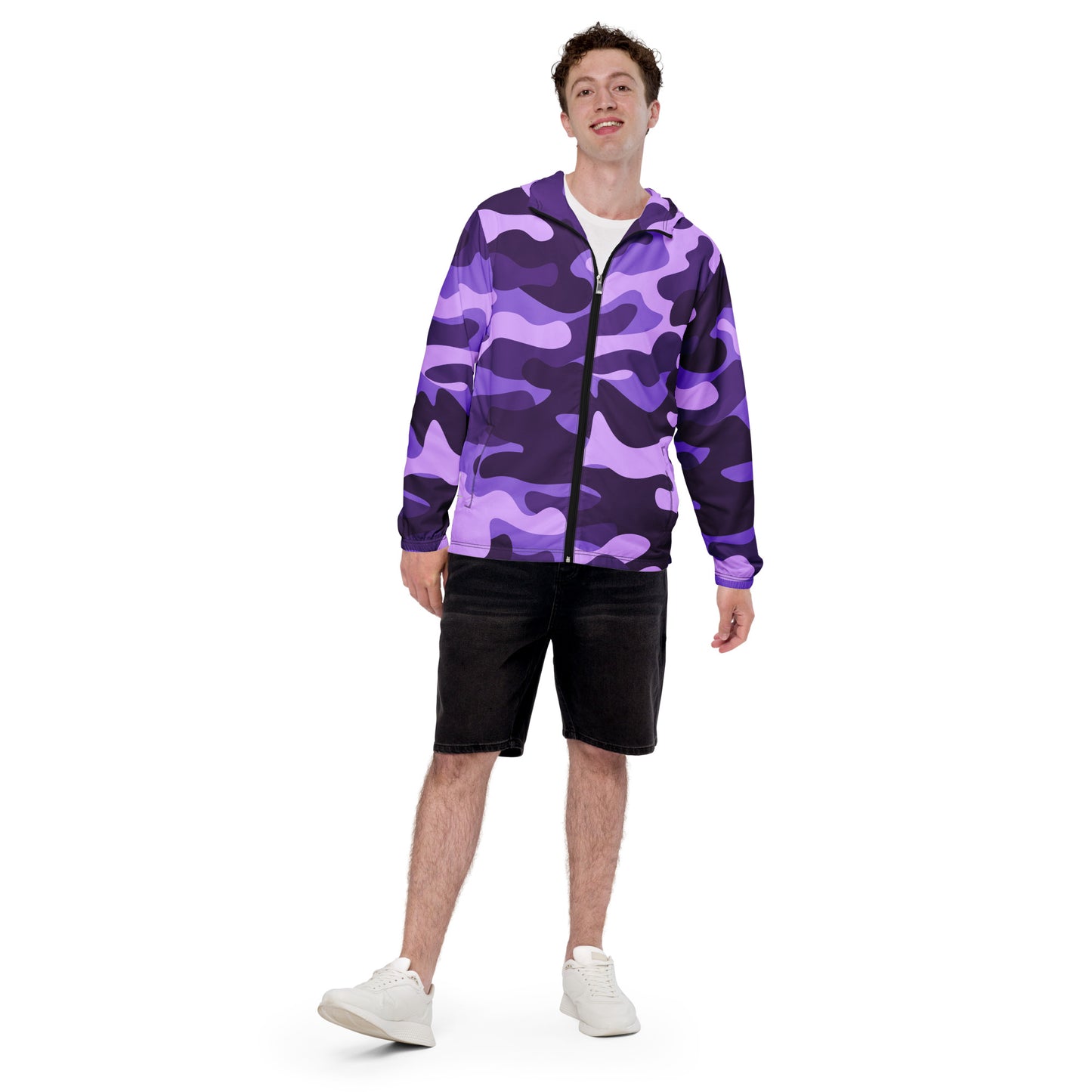 Camo Windbreaker For Men | Purple, Blue & Mauve