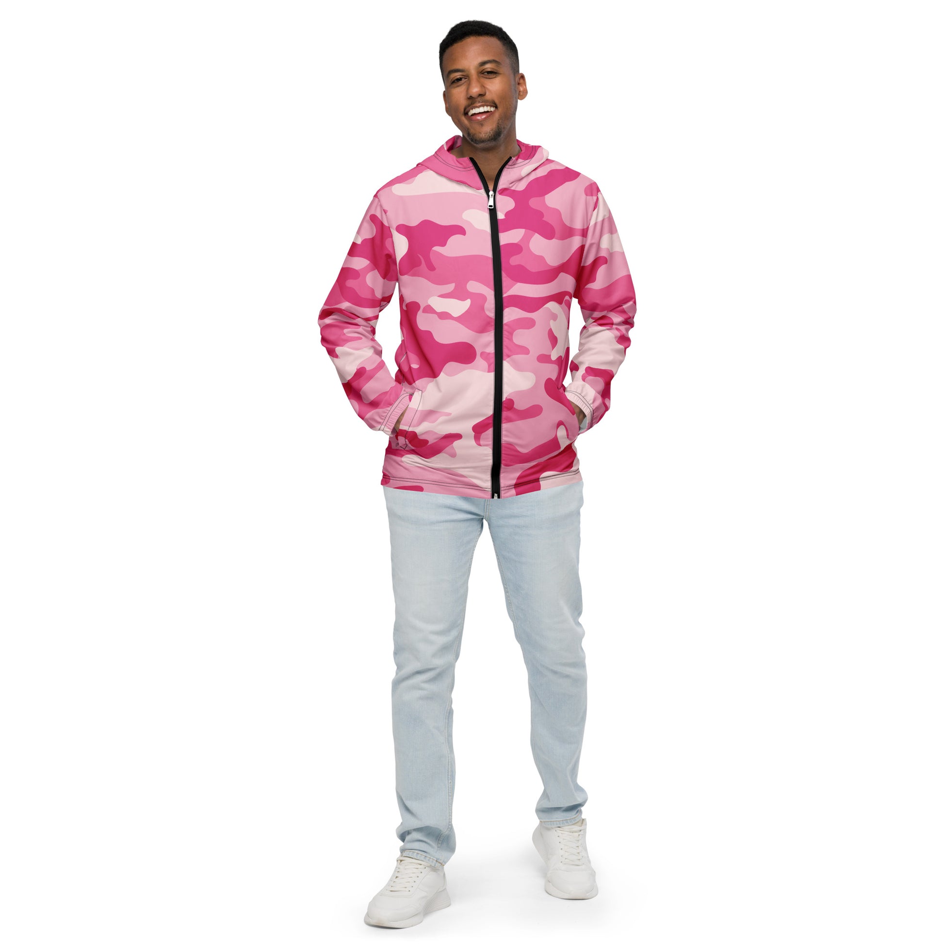 Camo Windbreaker For Men | Lavender Pink