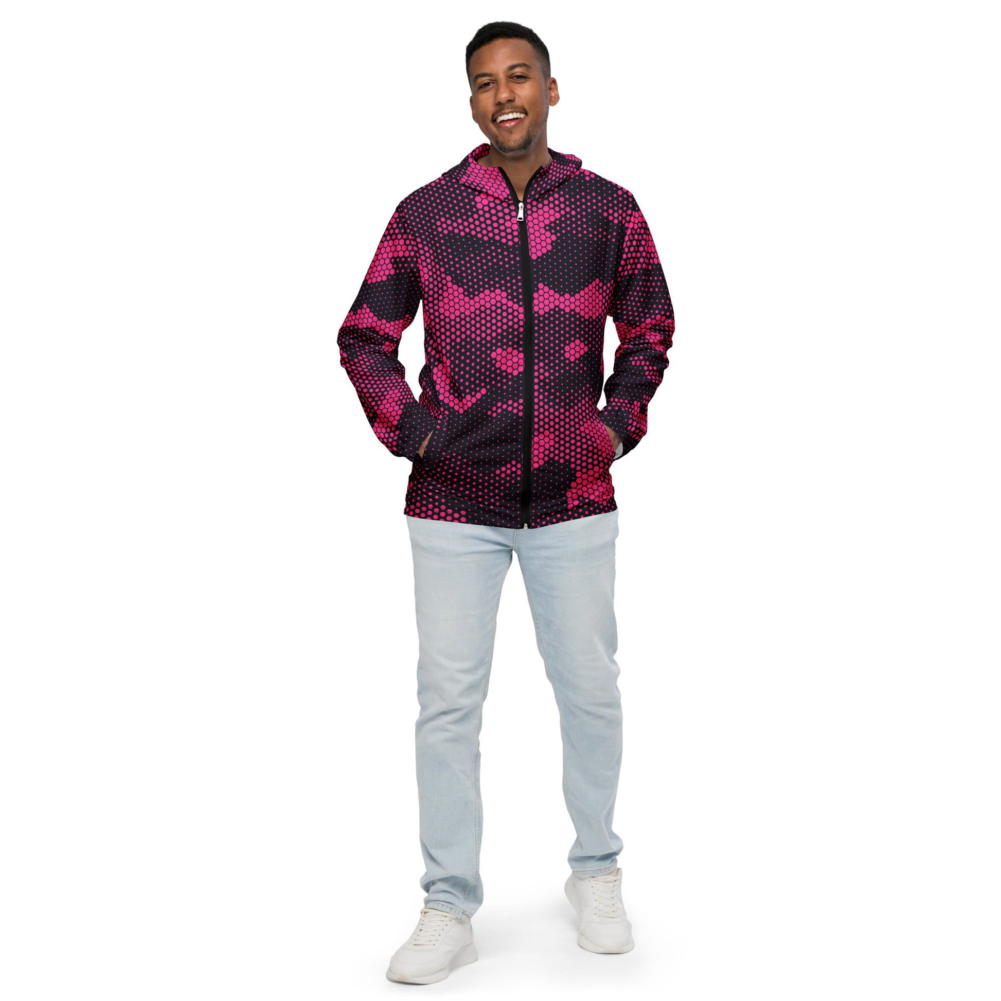 Camo Windbreaker For Men | Pink Digital