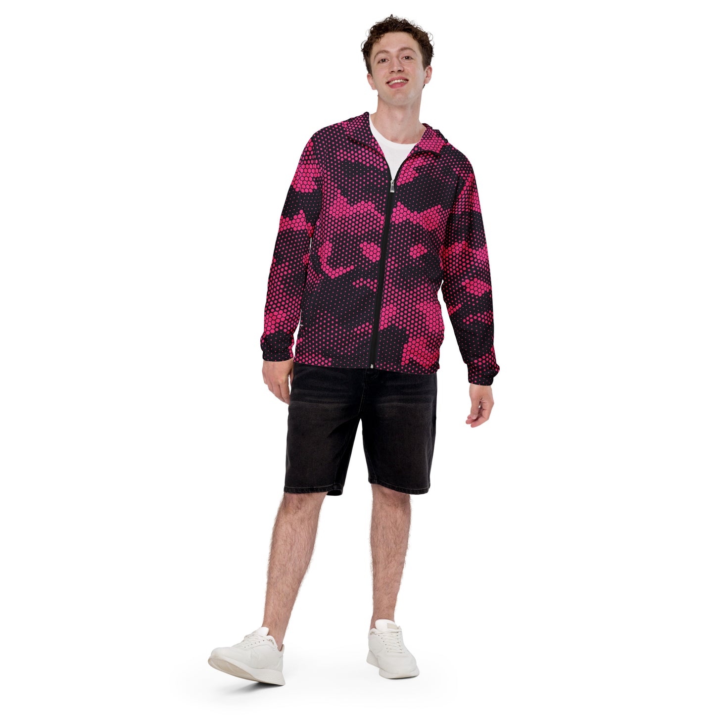 Camo Windbreaker For Men | Pink Digital