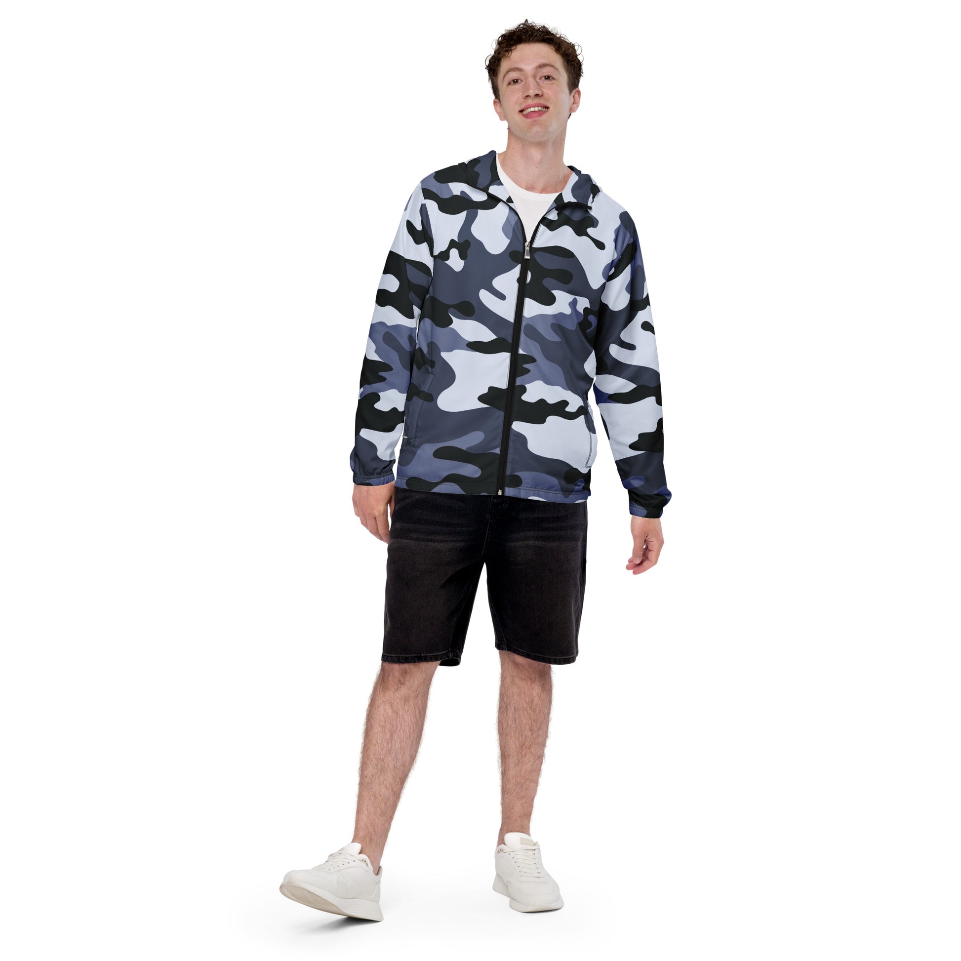 Camo Windbreaker For Men | Light Blue