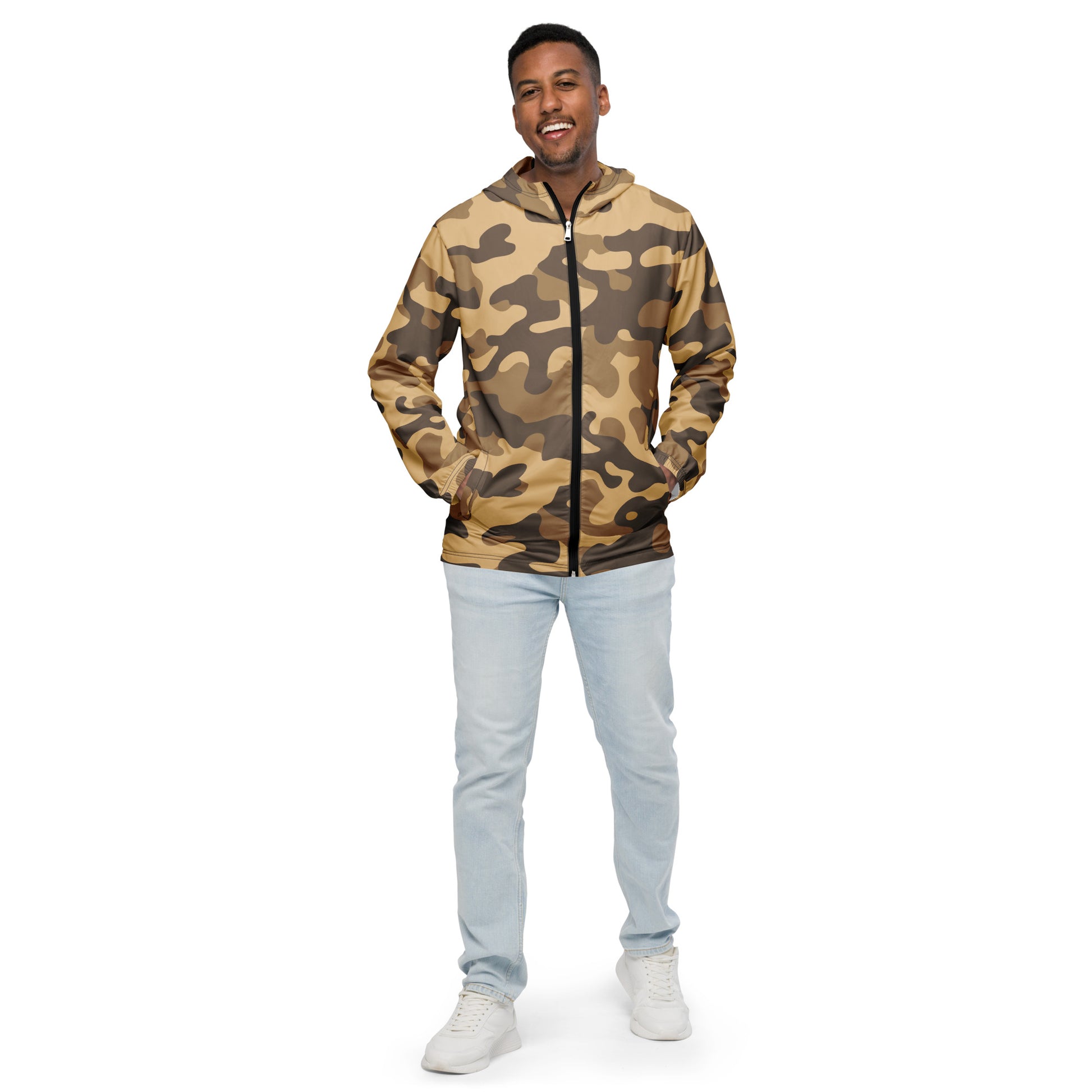 Camo Windbreaker For Men | Khaki