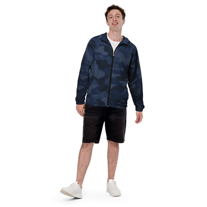 Camo Windbreaker For Men | Deep Blue