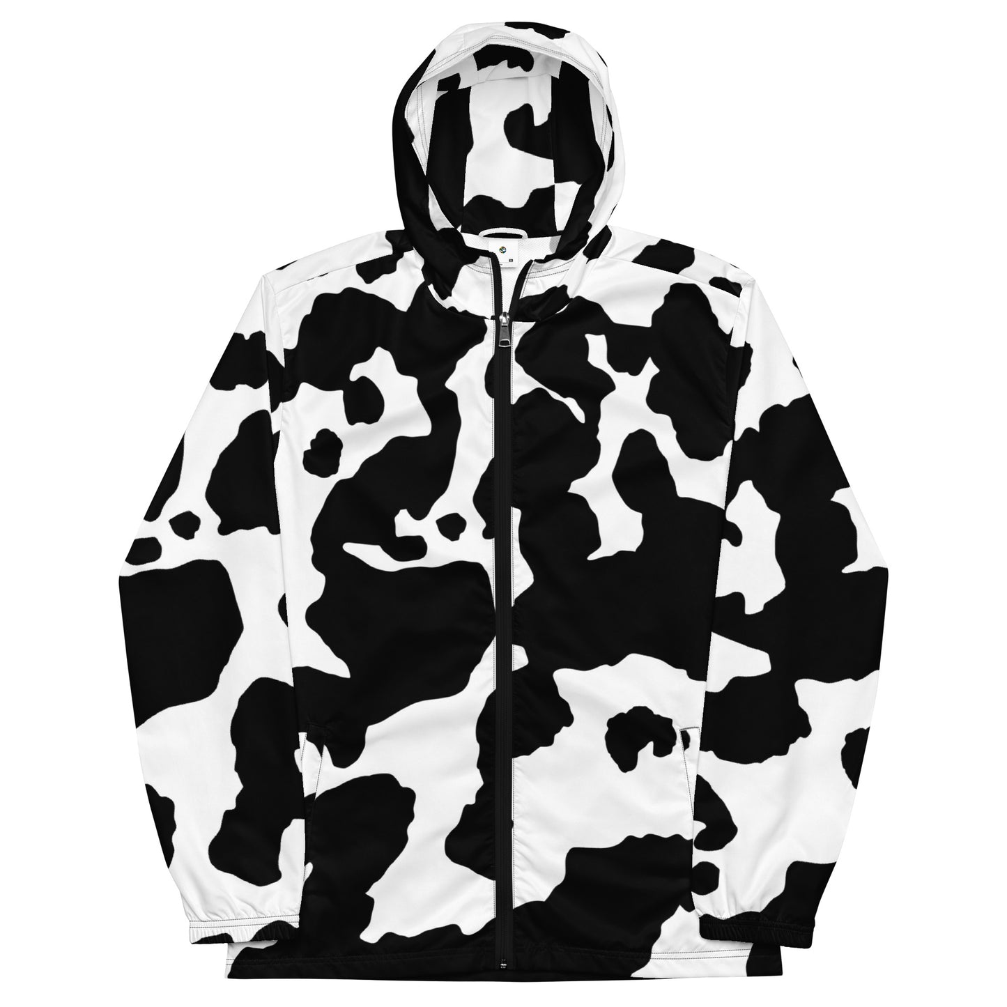 Camo Windbreaker For Men | Black & White Cow Skin