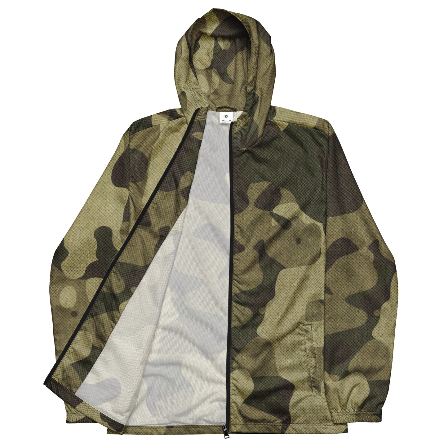 Camo Windbreaker For Men | Green Fabric