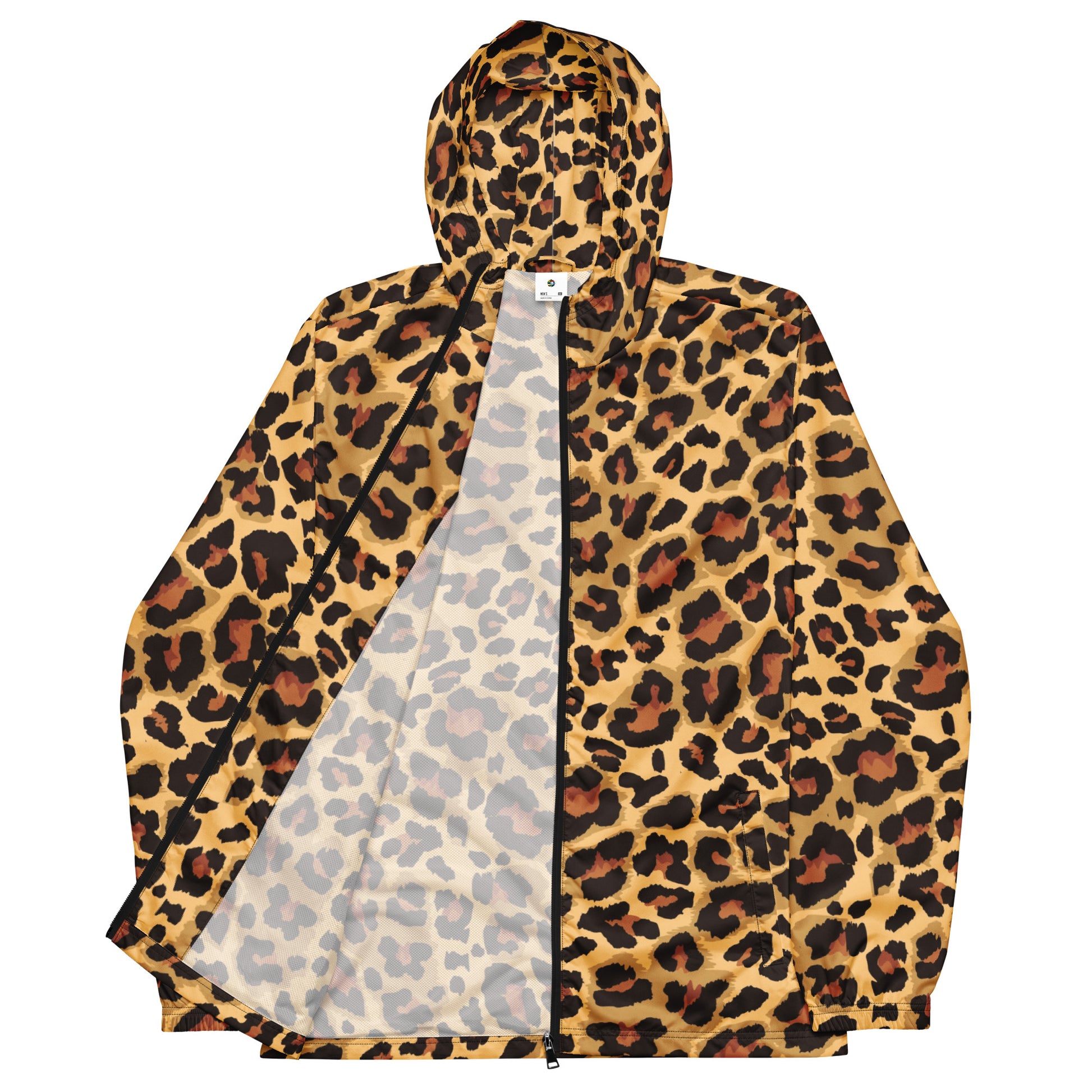 Windbreaker For Men | Classic Brown & Black Leopard Pattern