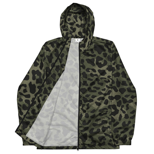 Men's Leopard Windbreaker in Shades of Green & Brown | Camo Colors