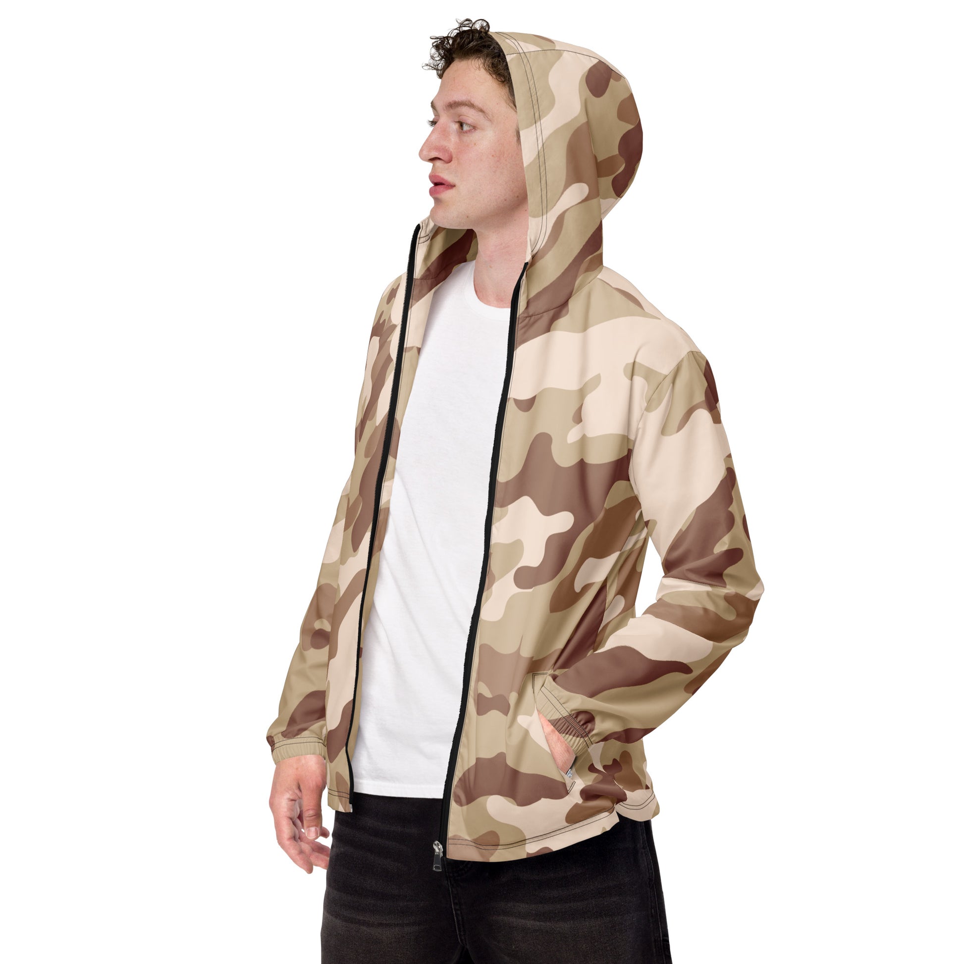 Camo Windbreaker For men | Desert Brown