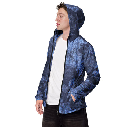 Camo Windbreaker For Men | Denim Blue