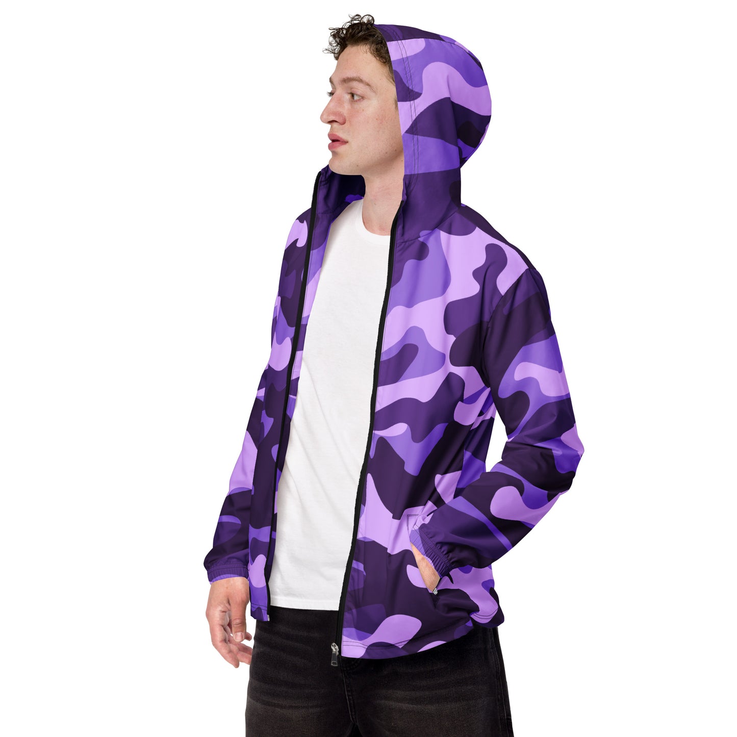 Camo Windbreaker For Men | Purple, Blue & Mauve