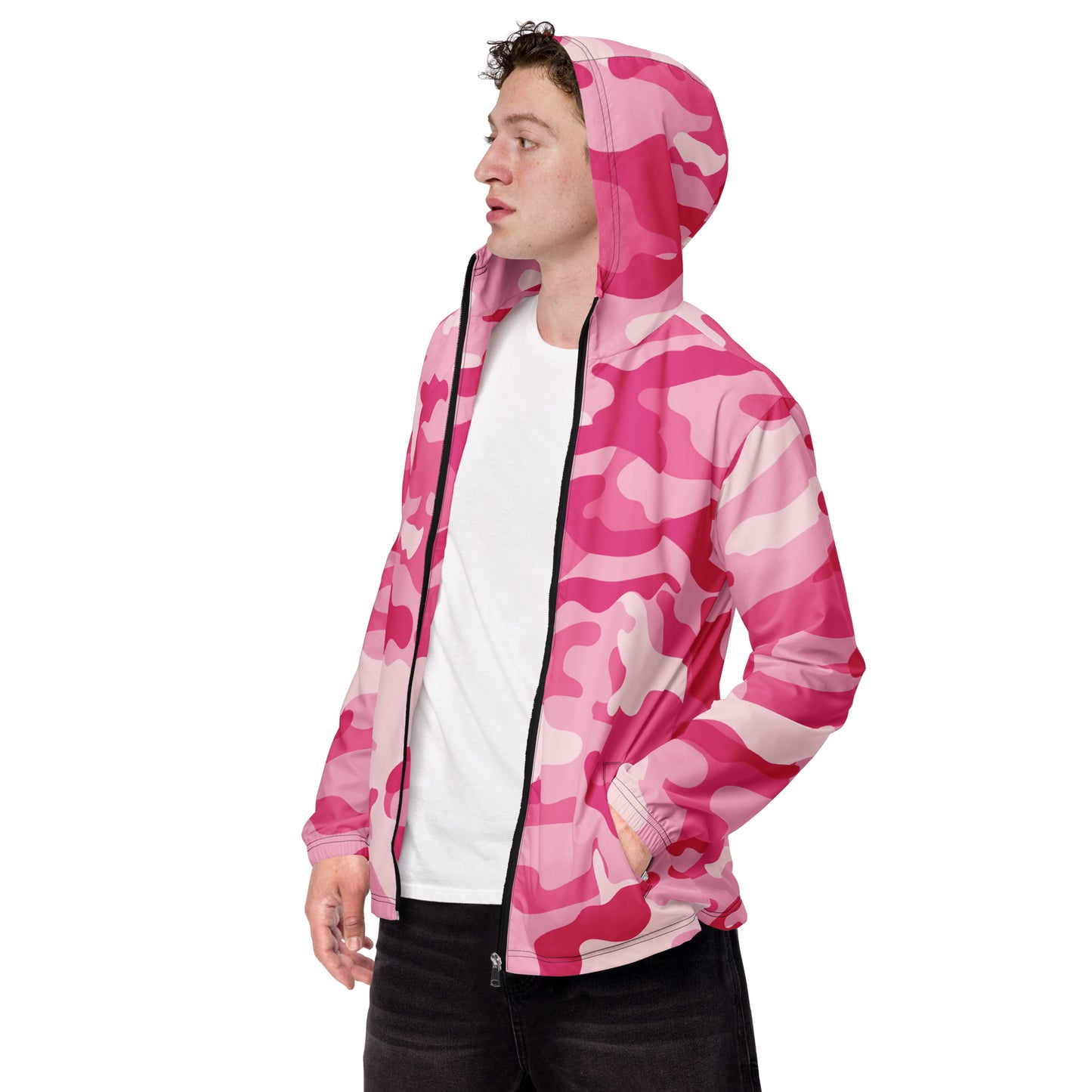 Camo Windbreaker For Men | Lavender Pink