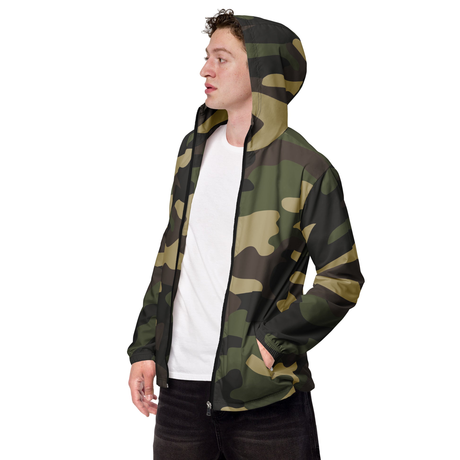 Camo Windbreaker For Men | Classic Green