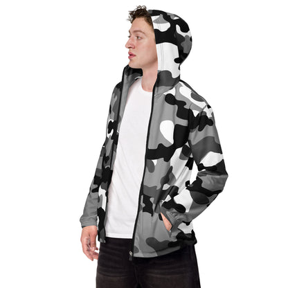 Camo Windbreaker For Men | Black, White & Gray