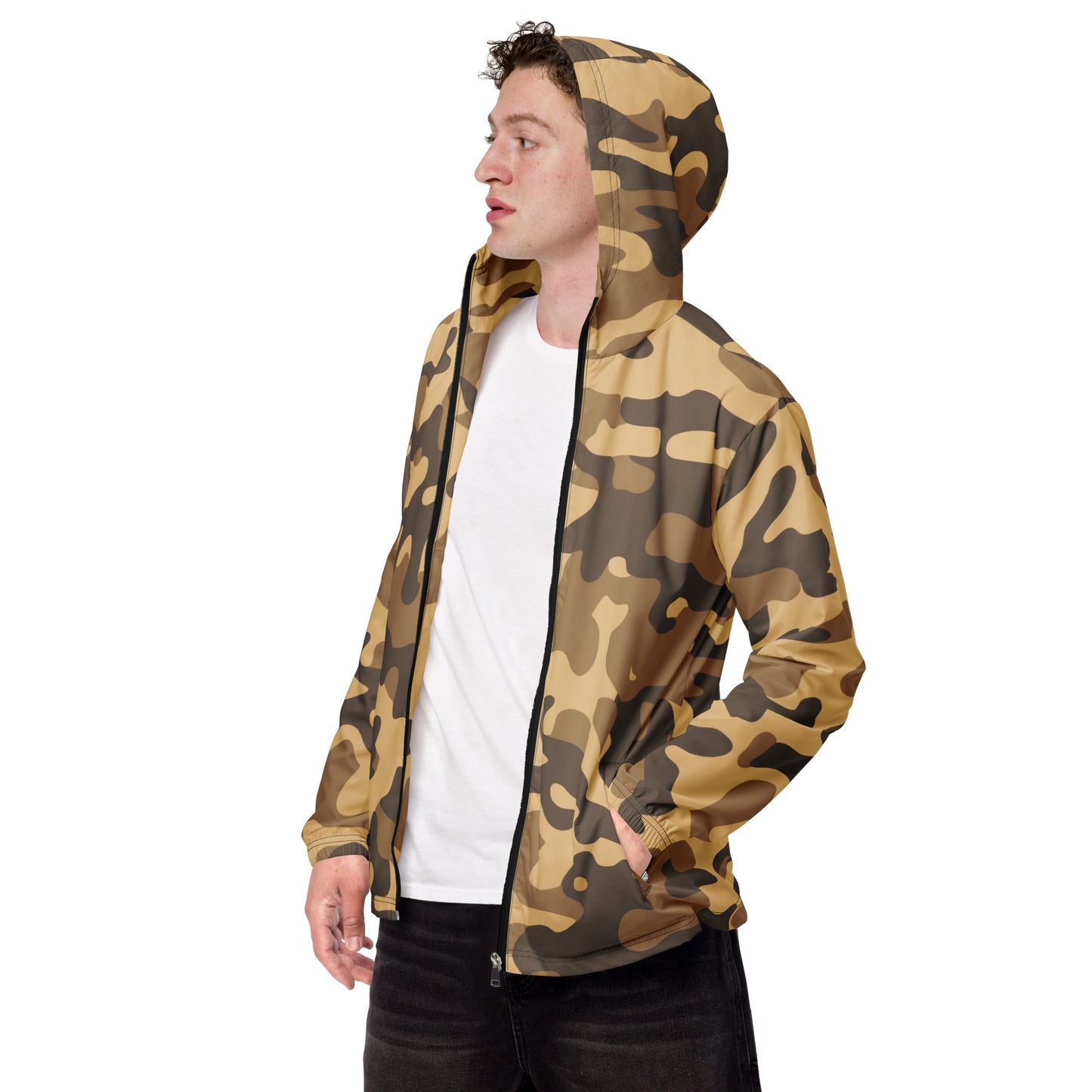 Camo Windbreaker For Men | Khaki