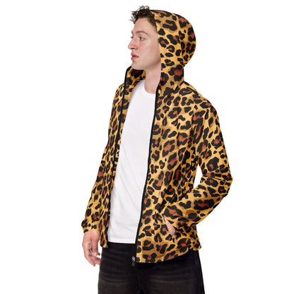 Windbreaker For Men | Classic Brown & Black Leopard Pattern