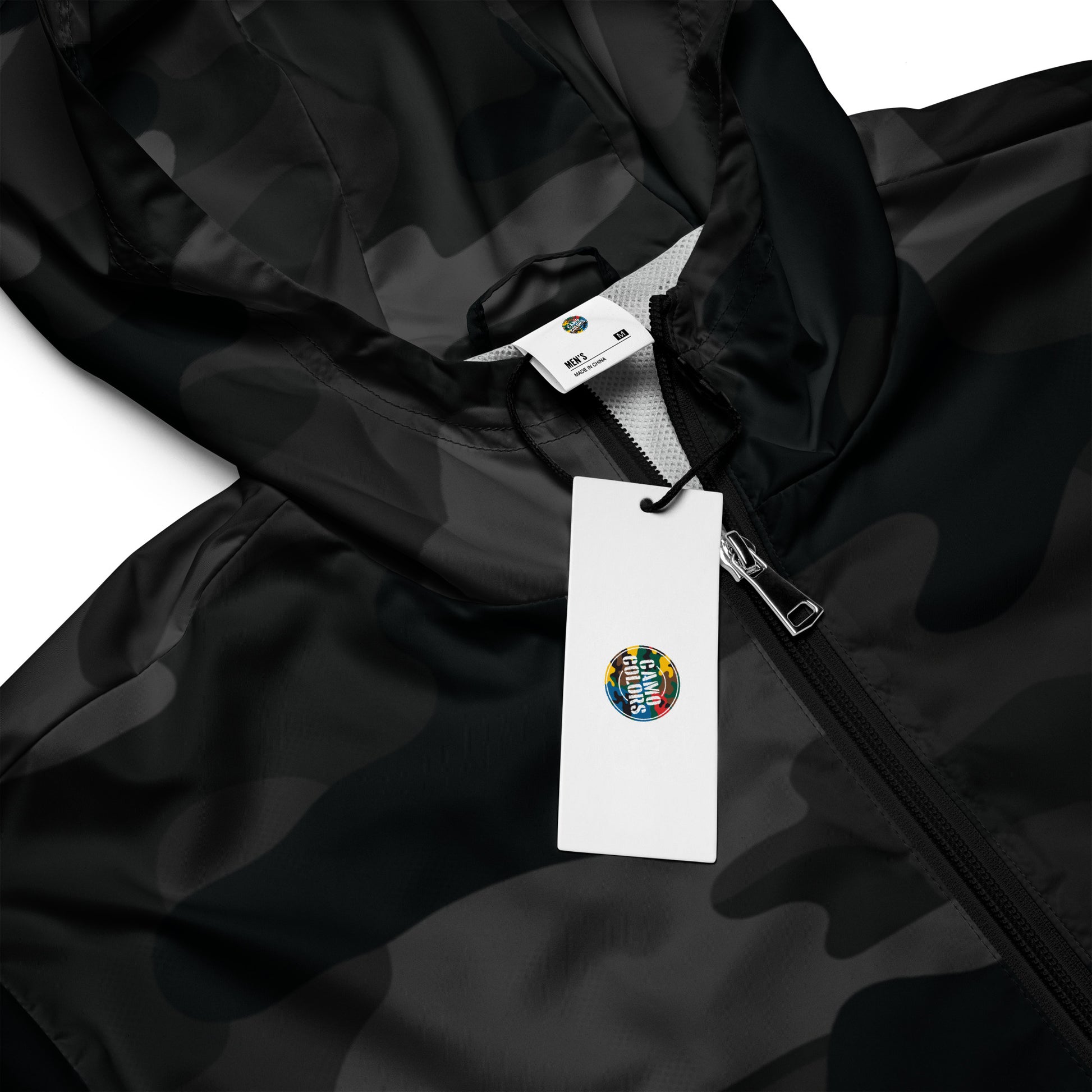 Camo Windbreaker For Men | Black