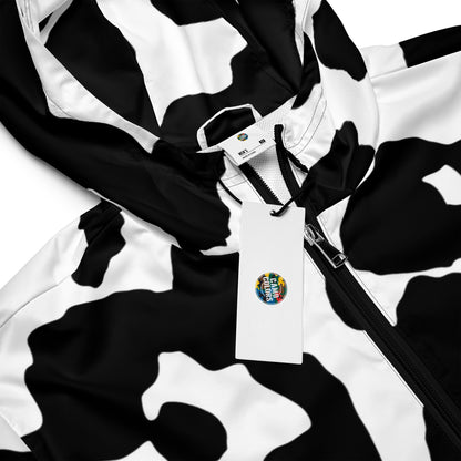 Camo Windbreaker For Men | Black & White Cow Skin