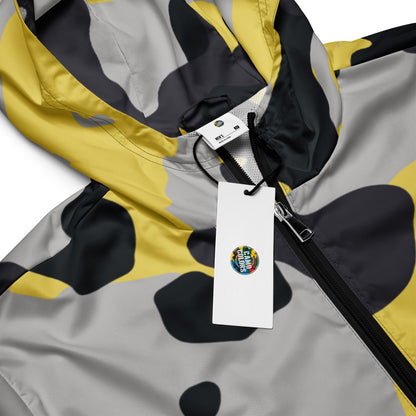 Camo Windbreaker For Men | Yellow, Black & Silver