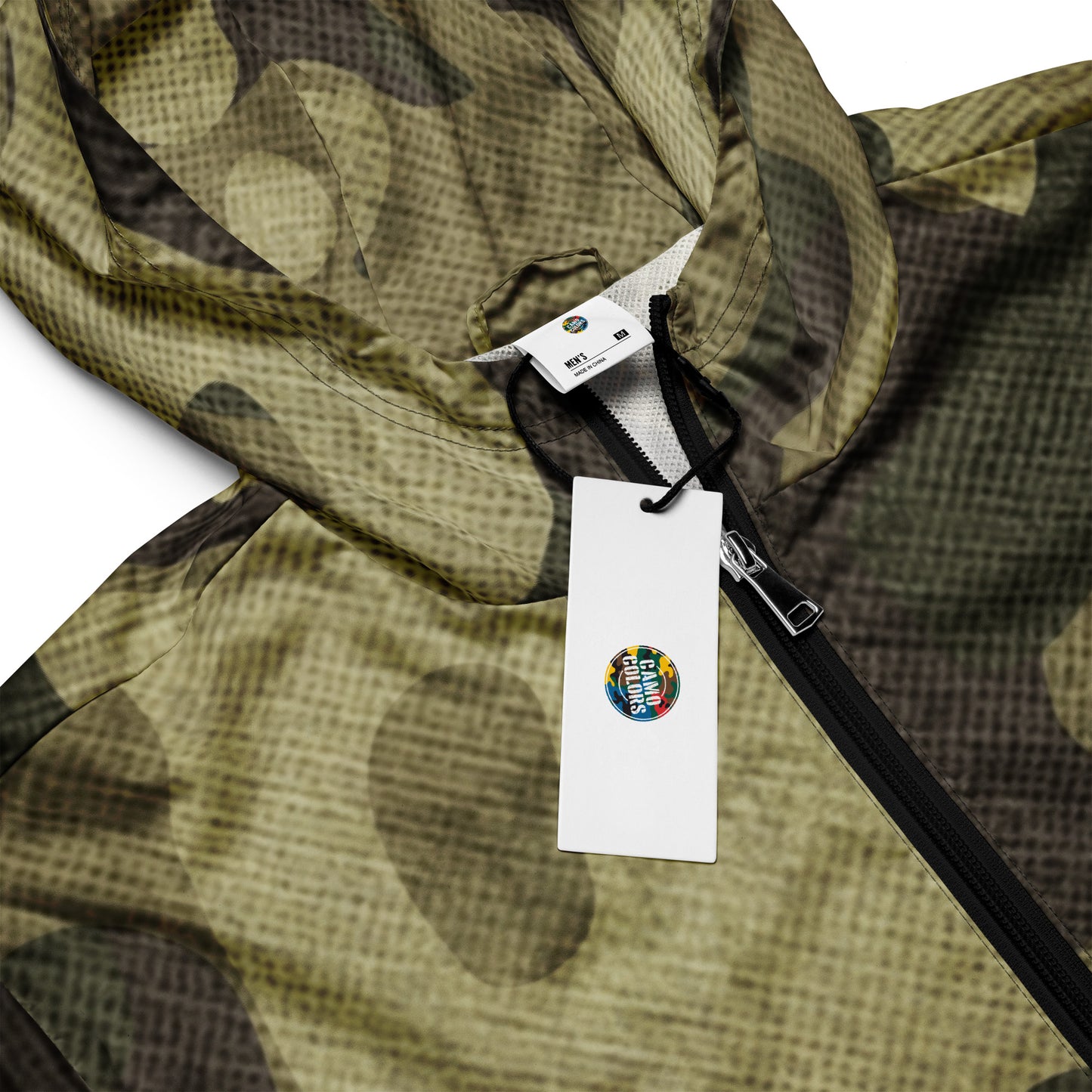 Camo Windbreaker For Men | Green Fabric