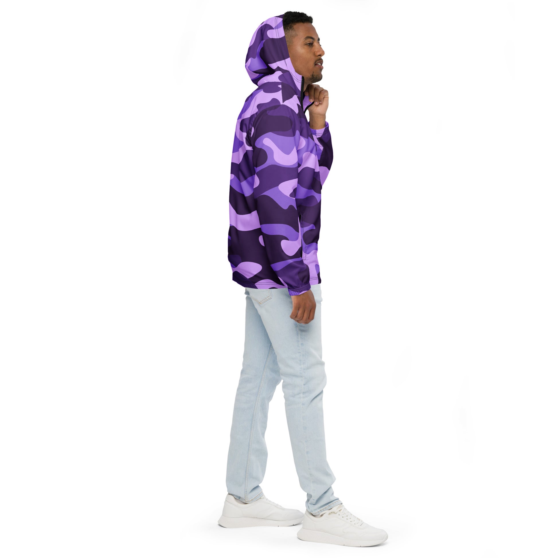 Camo Windbreaker For Men | Purple, Blue & Mauve