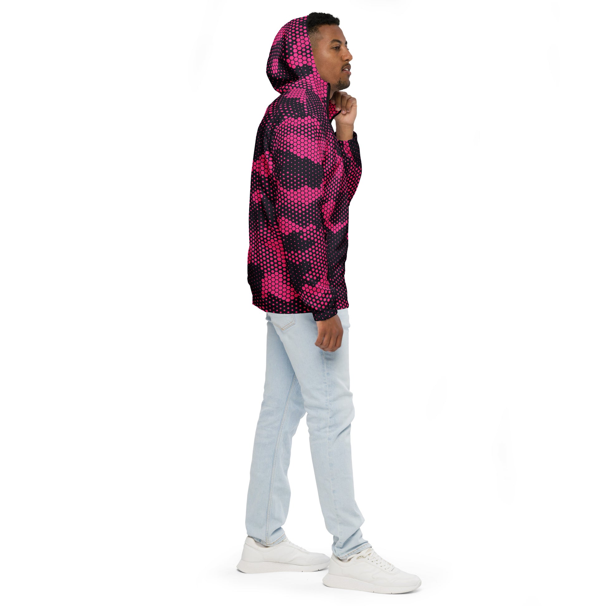 Camo Windbreaker For Men | Pink Digital