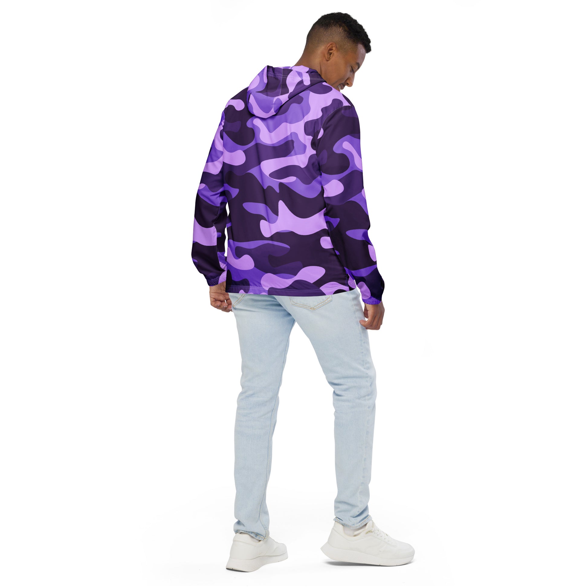 Camo Windbreaker For Men | Purple, Blue & Mauve