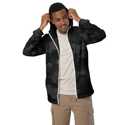 Camo Windbreaker For Men | Black