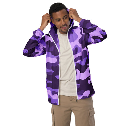 Camo Windbreaker For Men | Purple, Blue & Mauve