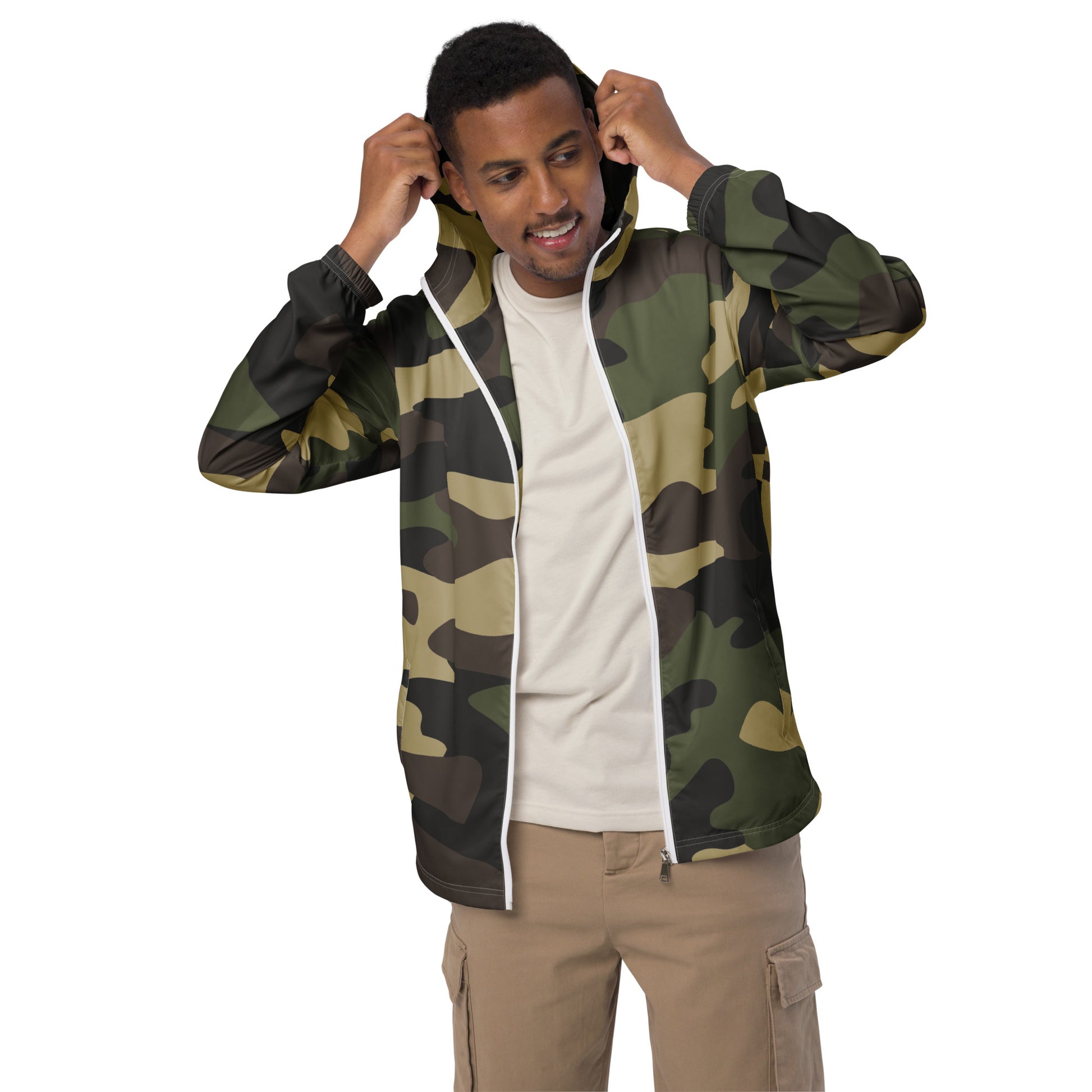 Camo Windbreaker For Men | Classic Green