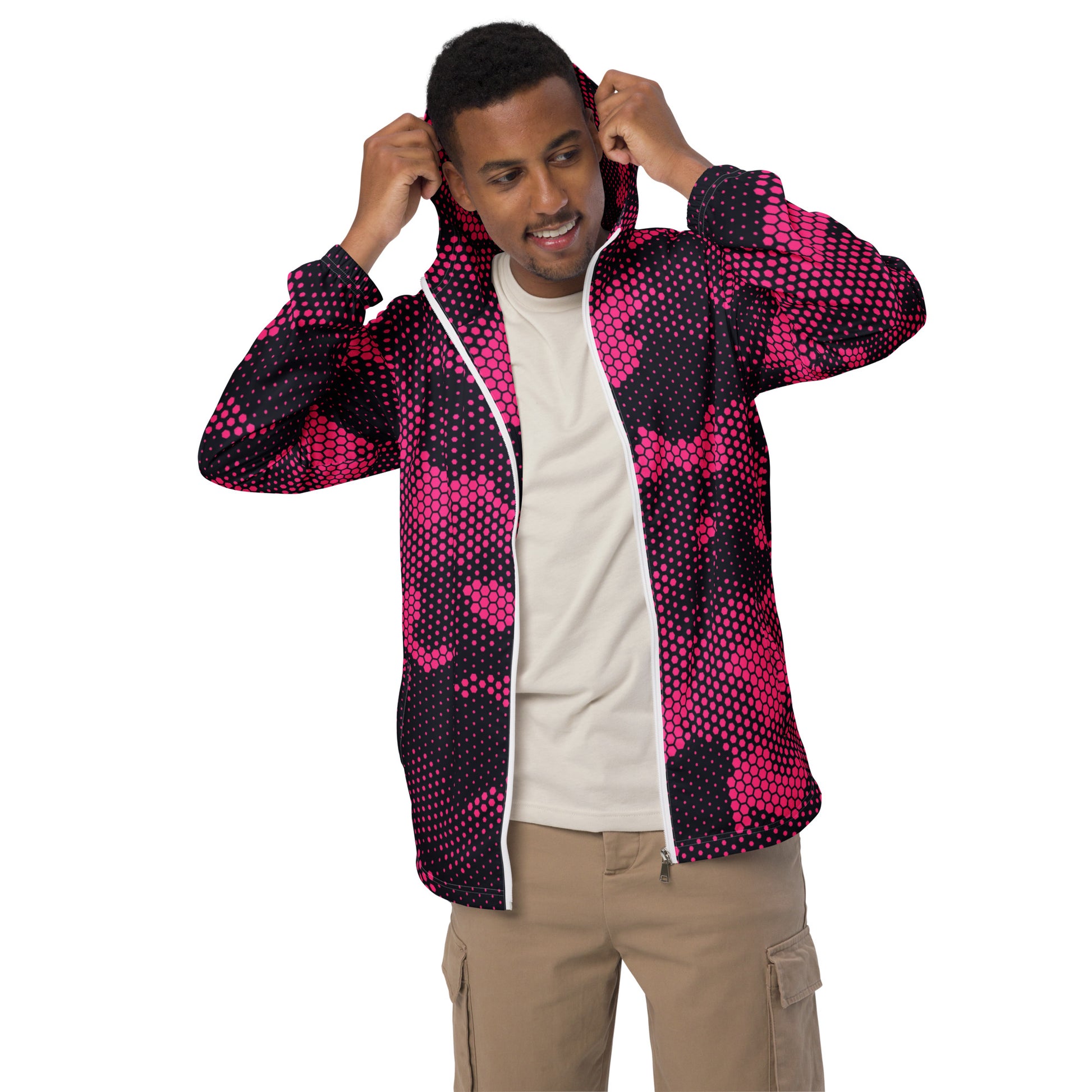 Camo Windbreaker For Men | Pink Digital