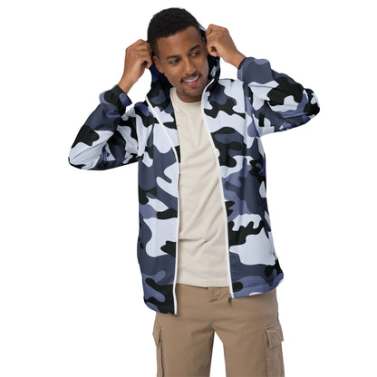 Camo Windbreaker For Men | Light Blue