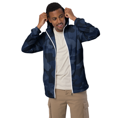 Camo Windbreaker For Men | Deep Blue