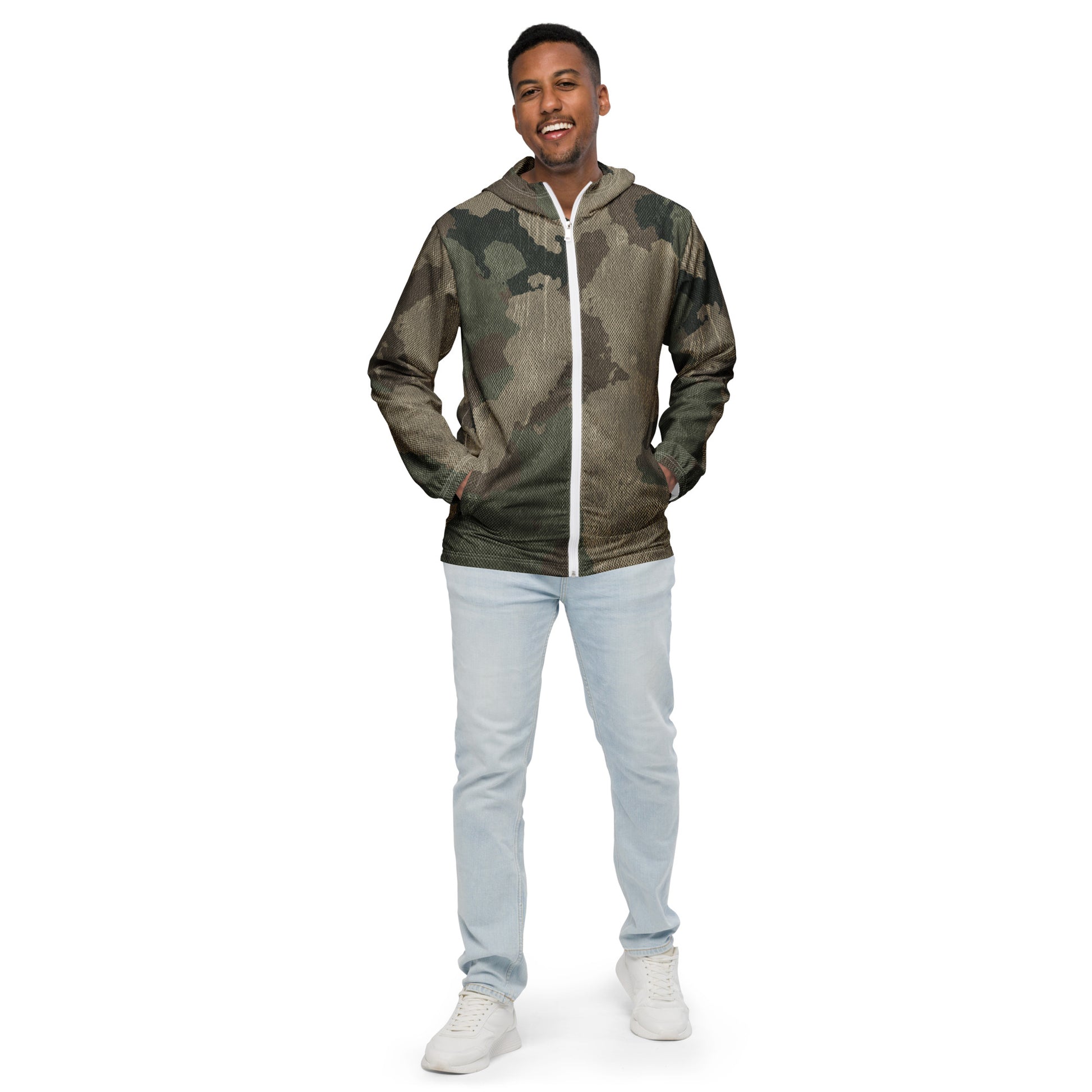 Camo Windbreaker For Men | Dirty Old Brown