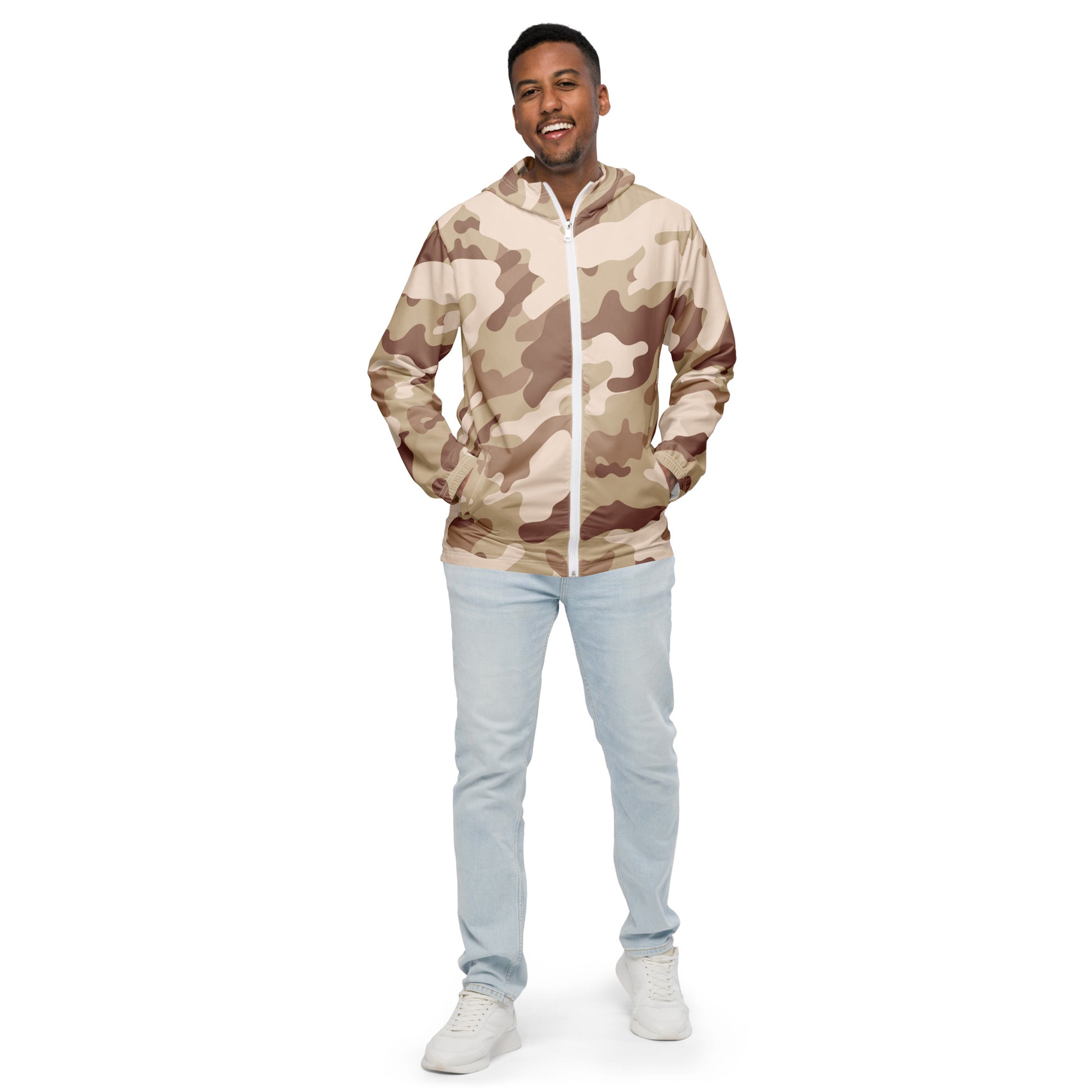 Camo Windbreaker For men | Desert Brown