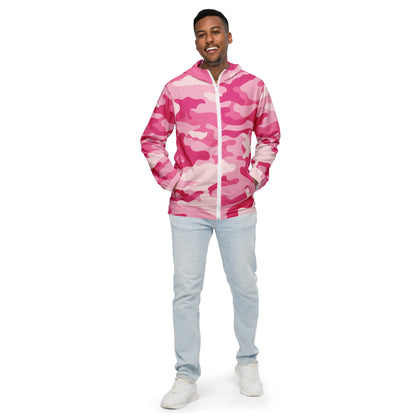 Camo Windbreaker For Men | Lavender Pink