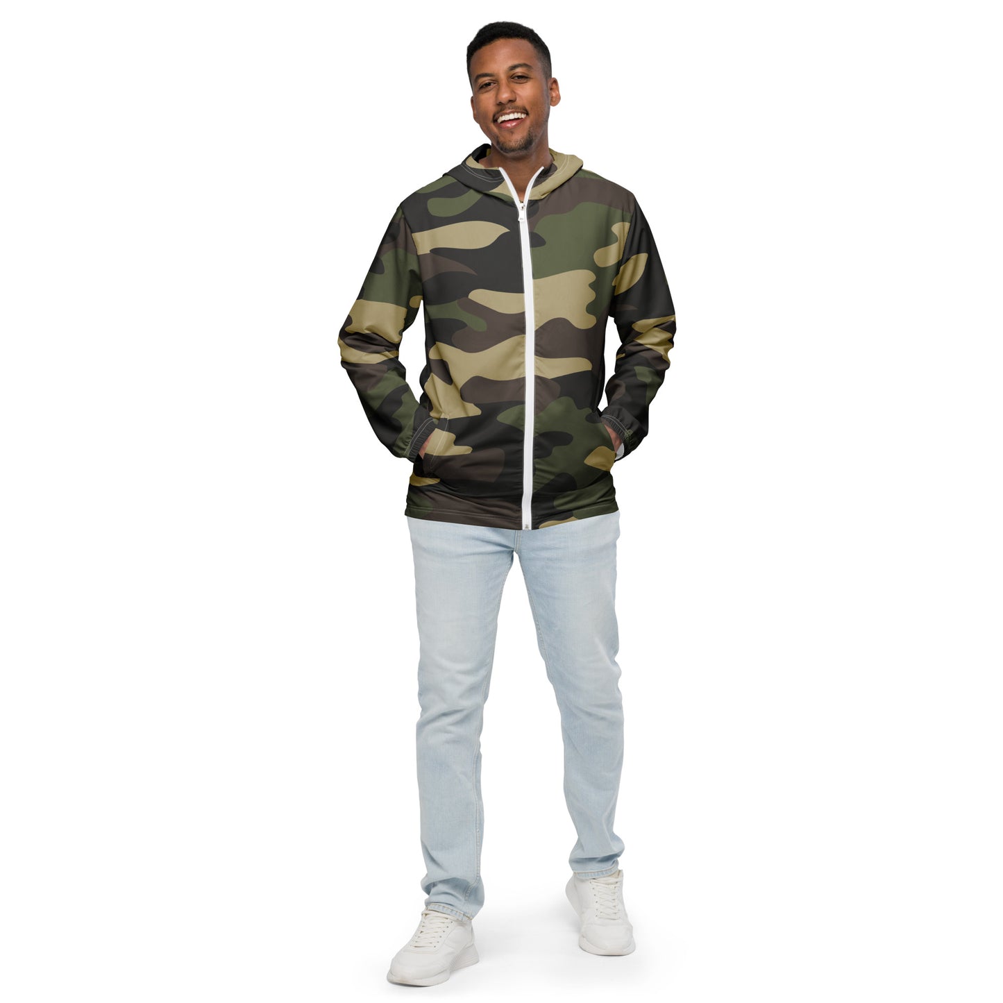 Camo Windbreaker For Men | Classic Green