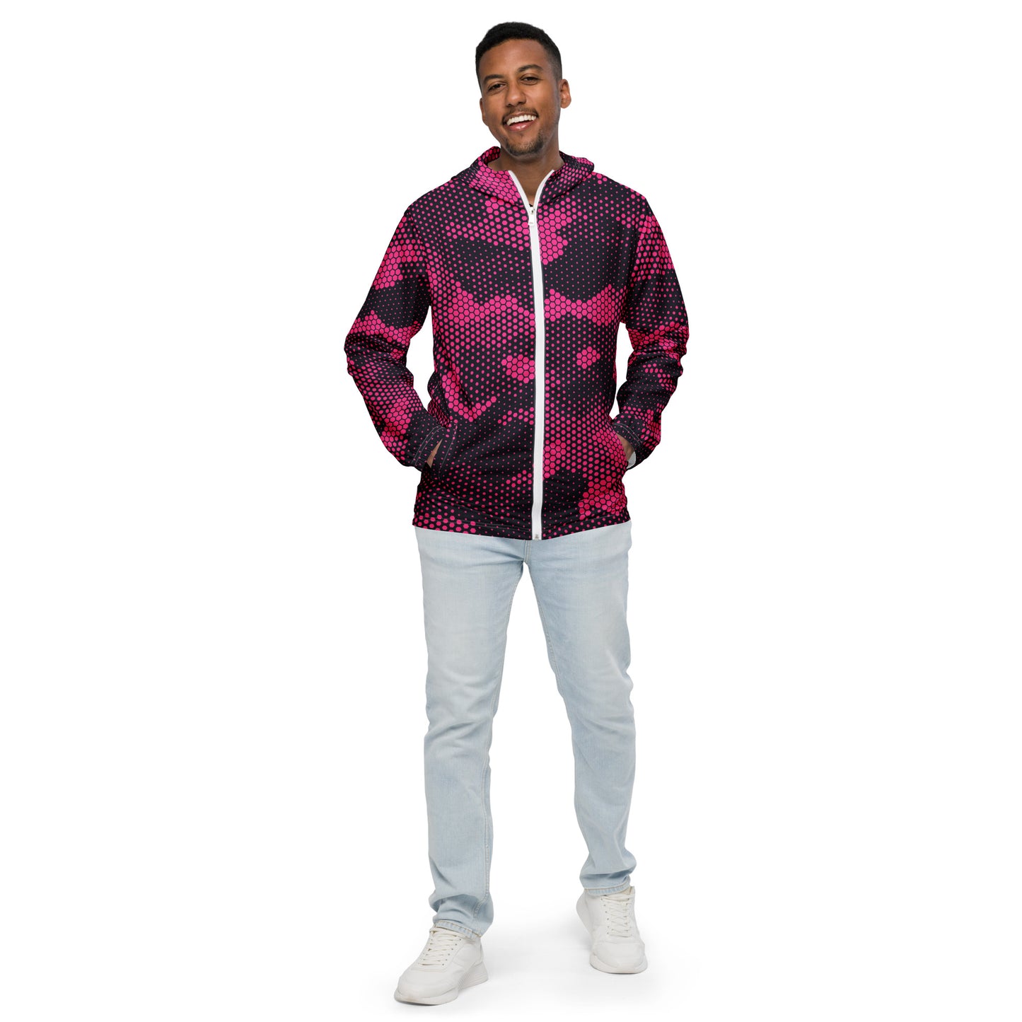 Camo Windbreaker For Men | Pink Digital