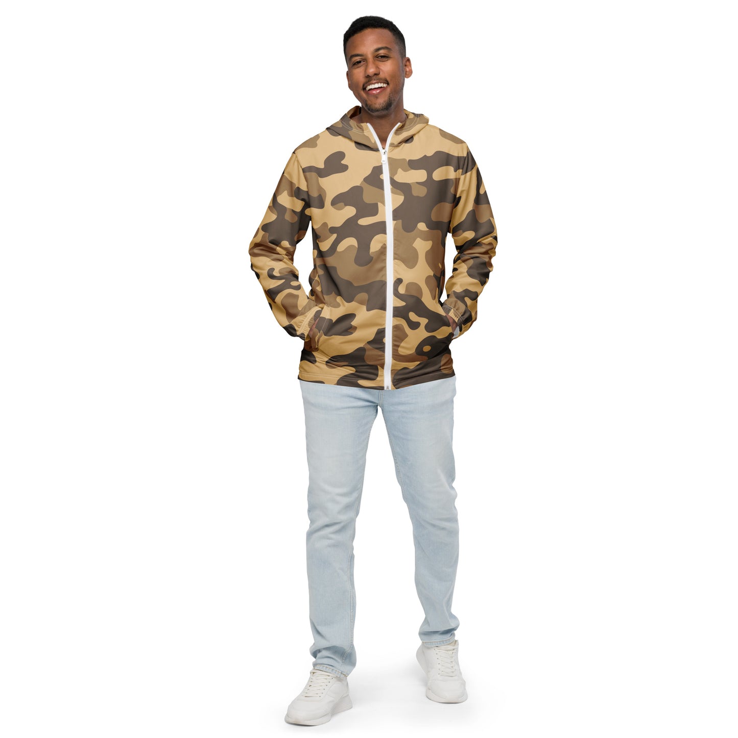 Camo Windbreaker For Men | Khaki