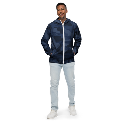 Camo Windbreaker For Men | Deep Blue