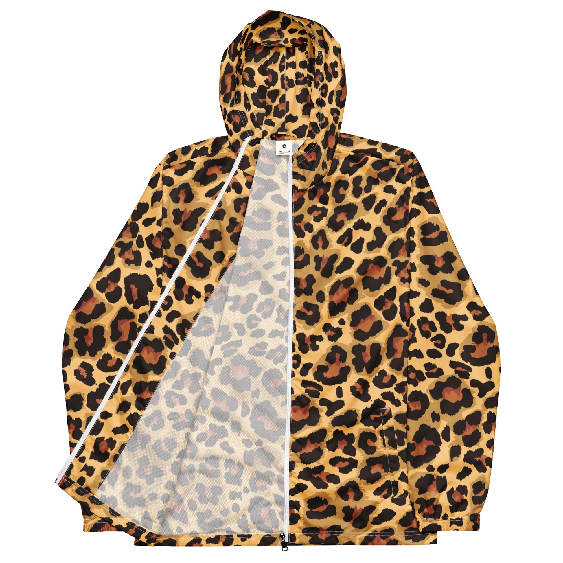 Windbreaker For Men | Classic Brown & Black Leopard Pattern