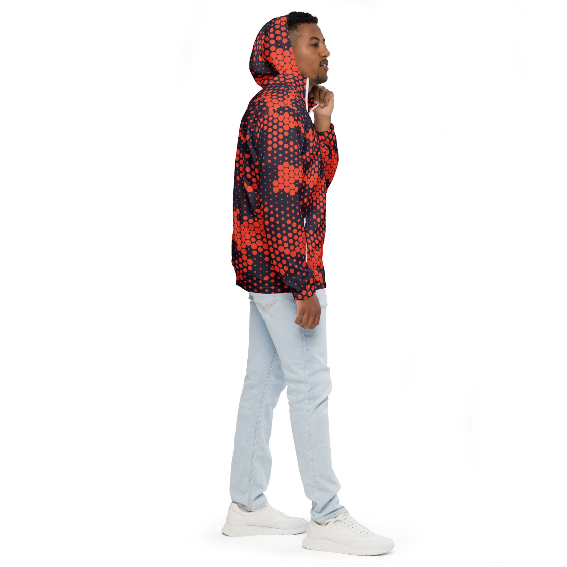 Camo Windbreaker For Men | Orange & Blue Digital