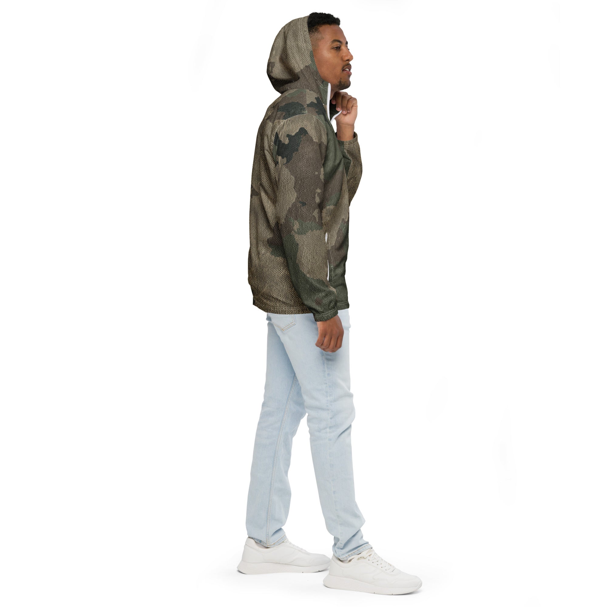 Camo print windbreaker shop