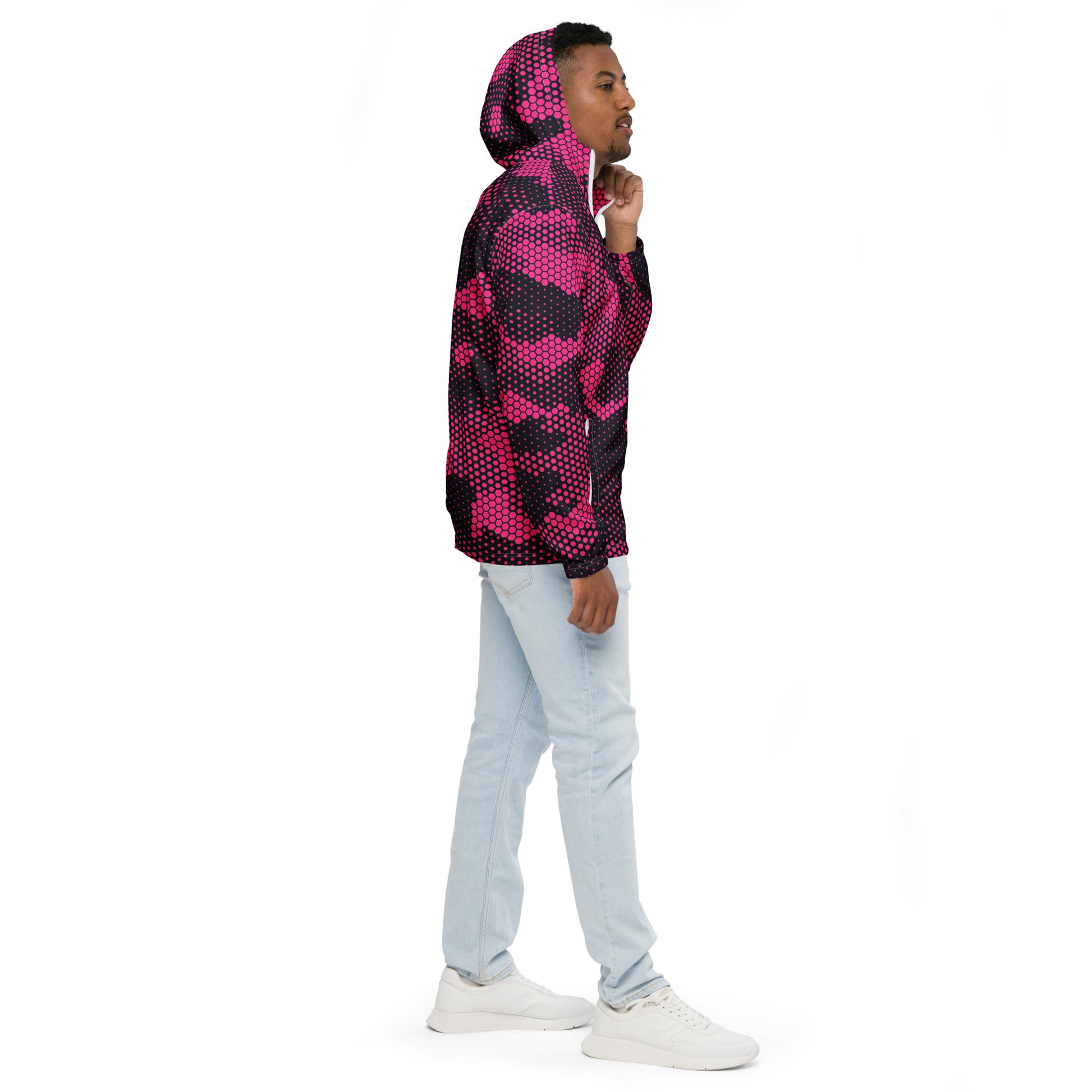 Camo Windbreaker For Men | Pink Digital