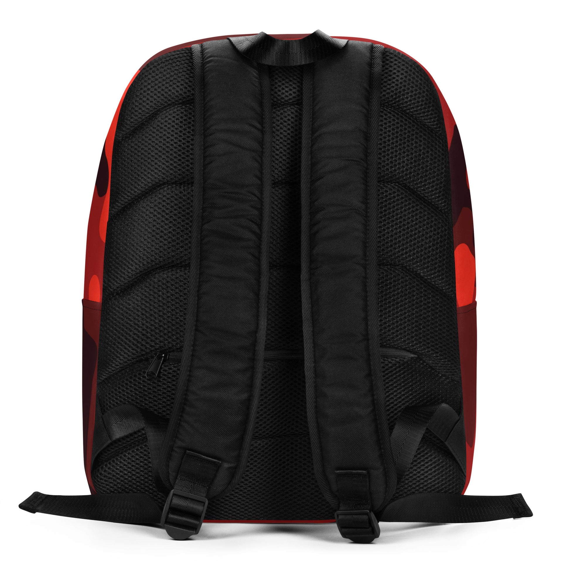 Minimalist Backpack | Scarlet Red & Black Camouflage