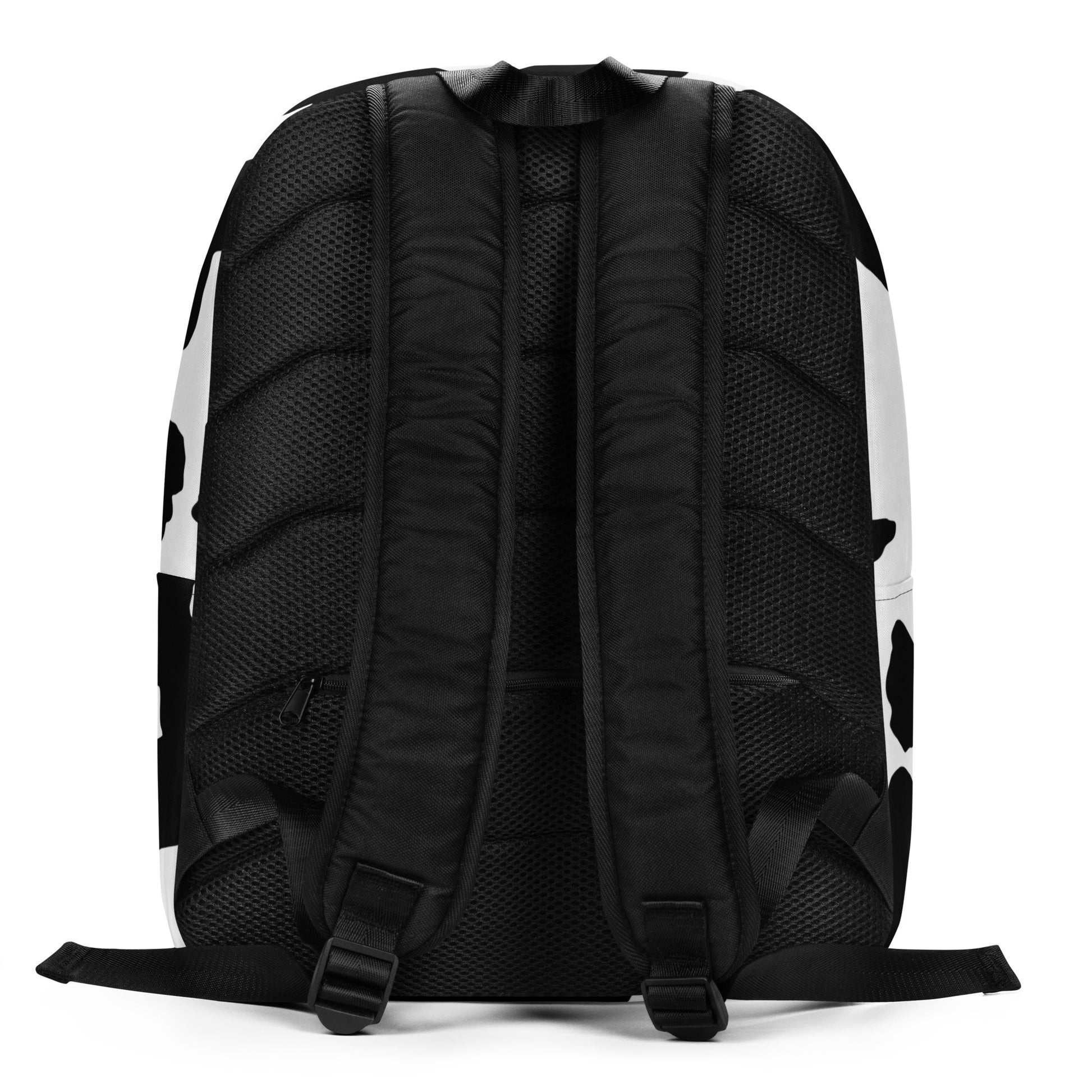 Minimalist Backpack | Black & White Cow Skin