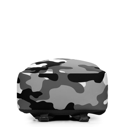 Minimalist Backpack | Black, White & Gray Camouflage