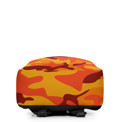 Minimalist Backpack | Orange & Red Camouflage