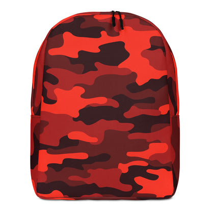 Minimalist Backpack | Scarlet Red & Black Camouflage