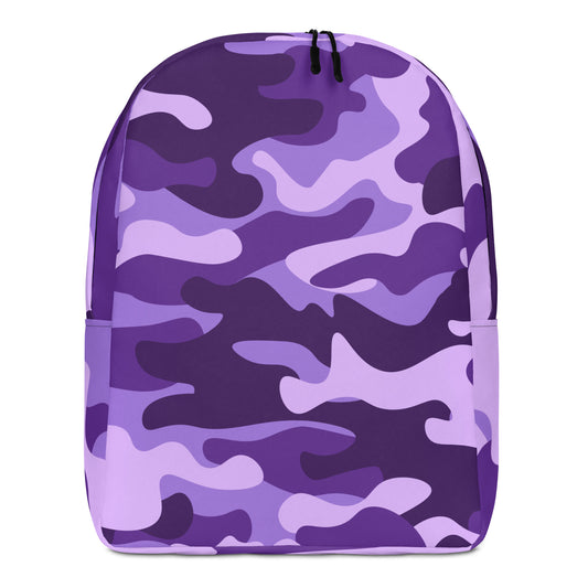 Minimalist Backpack | Purple, Blue & Mauve Camouflage